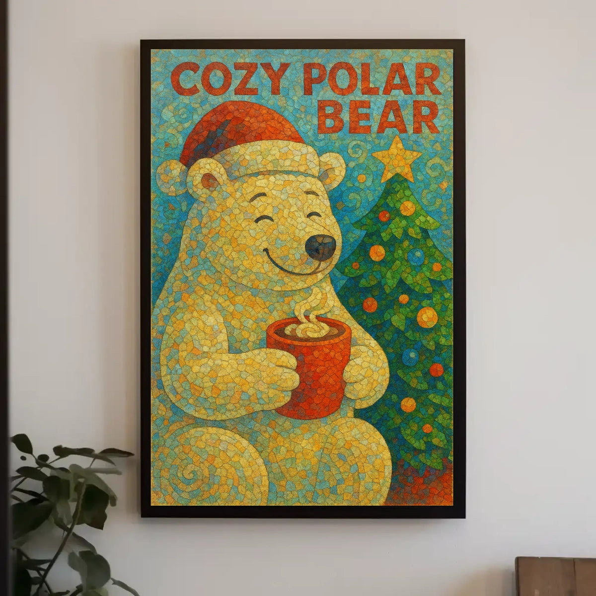 Cozy Polar Bear Poster