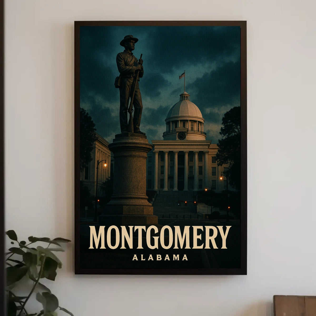 Montgomery Skyline Realism Wanderlust Poster