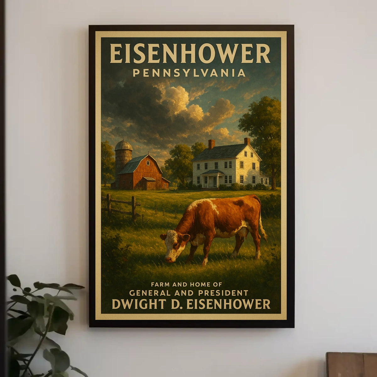 Dwight D. Eisenhower Farm And Home Poster