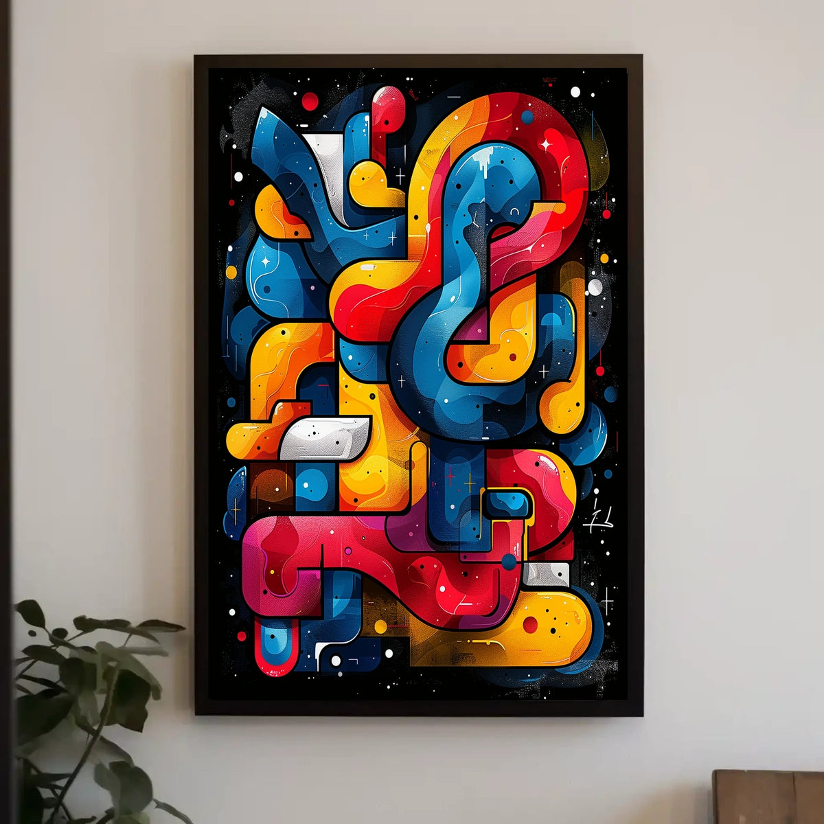 Colorful Abstract Maze Abstract Poster