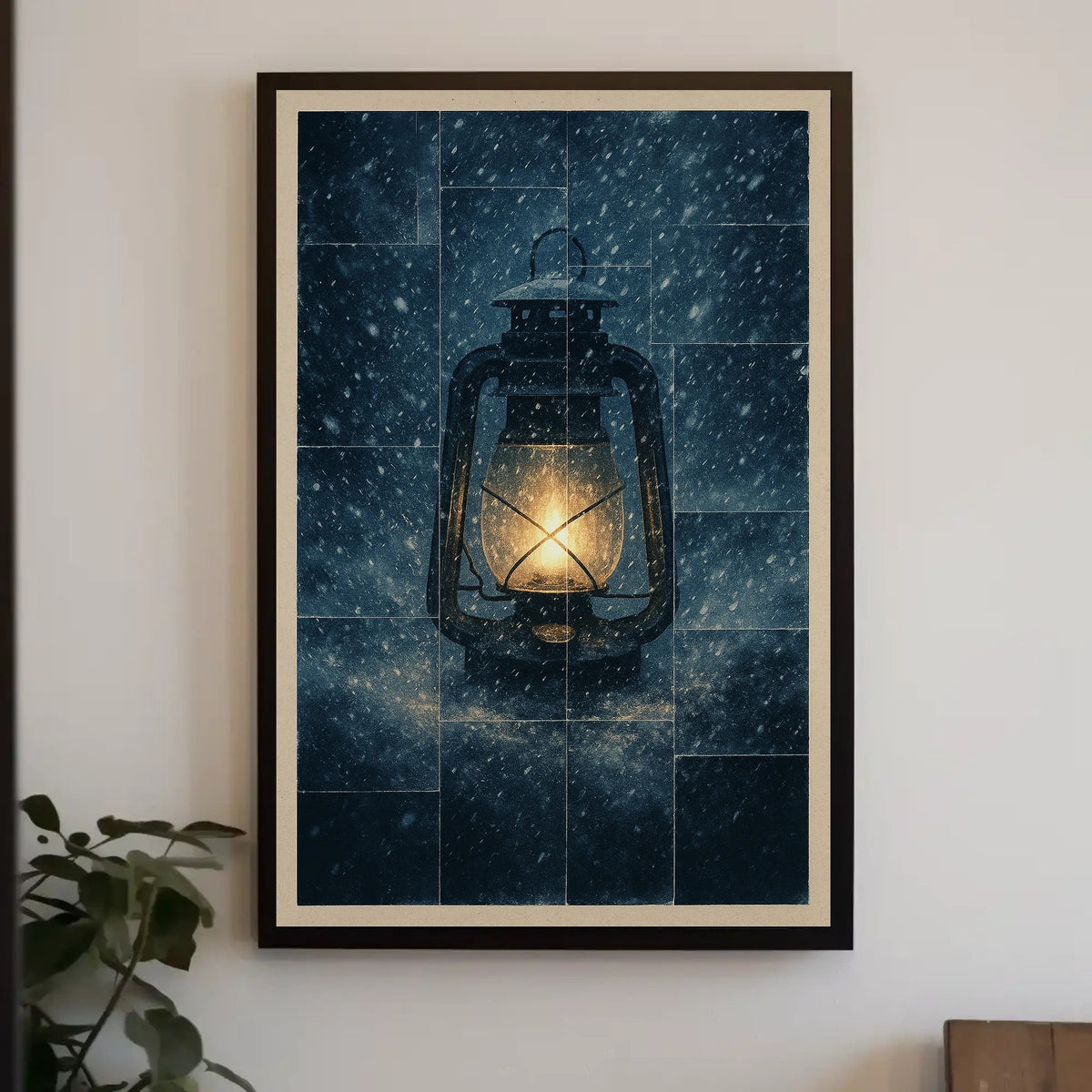 Lantern In The Snow Poster
