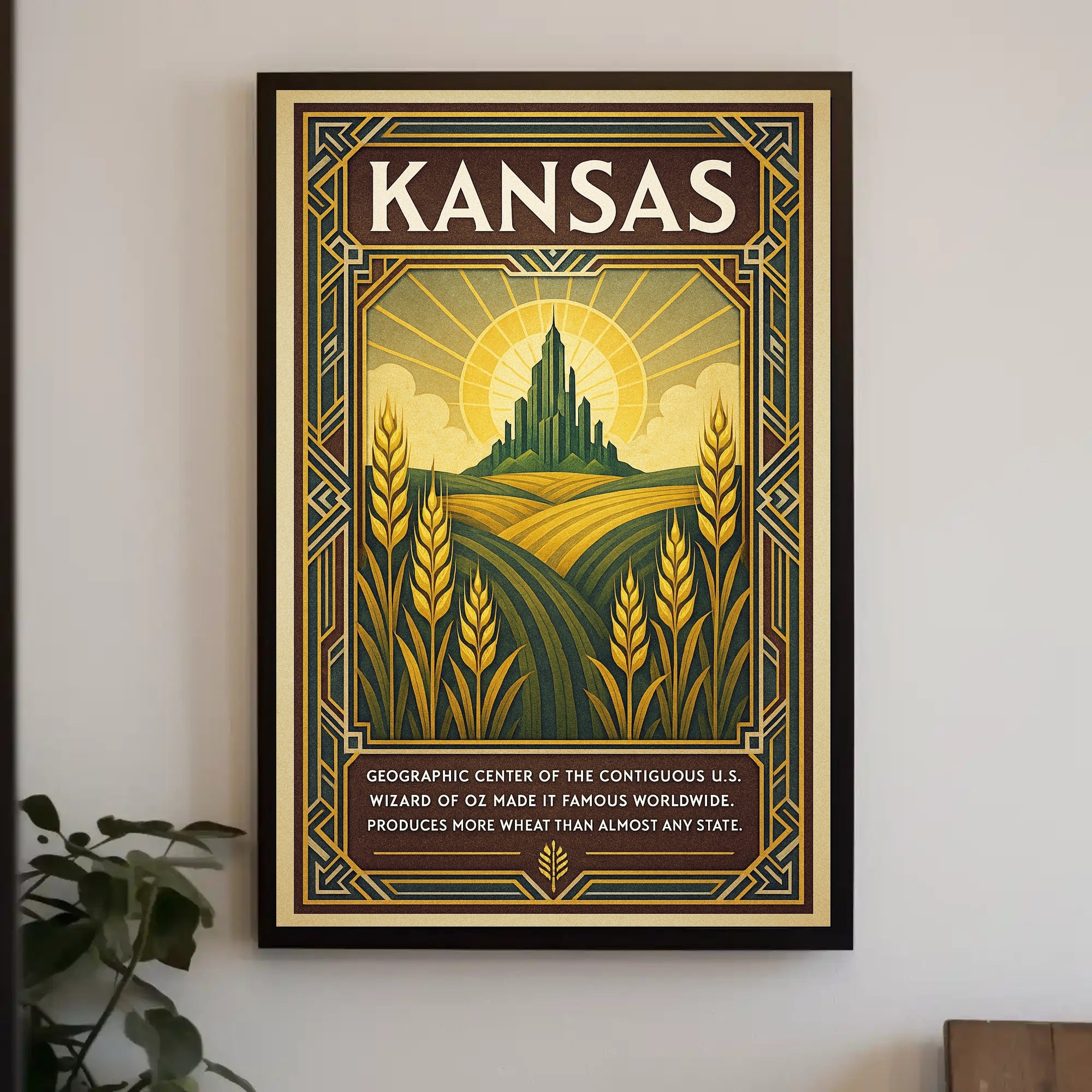 Kansas Heart of America Poster PosterGoat