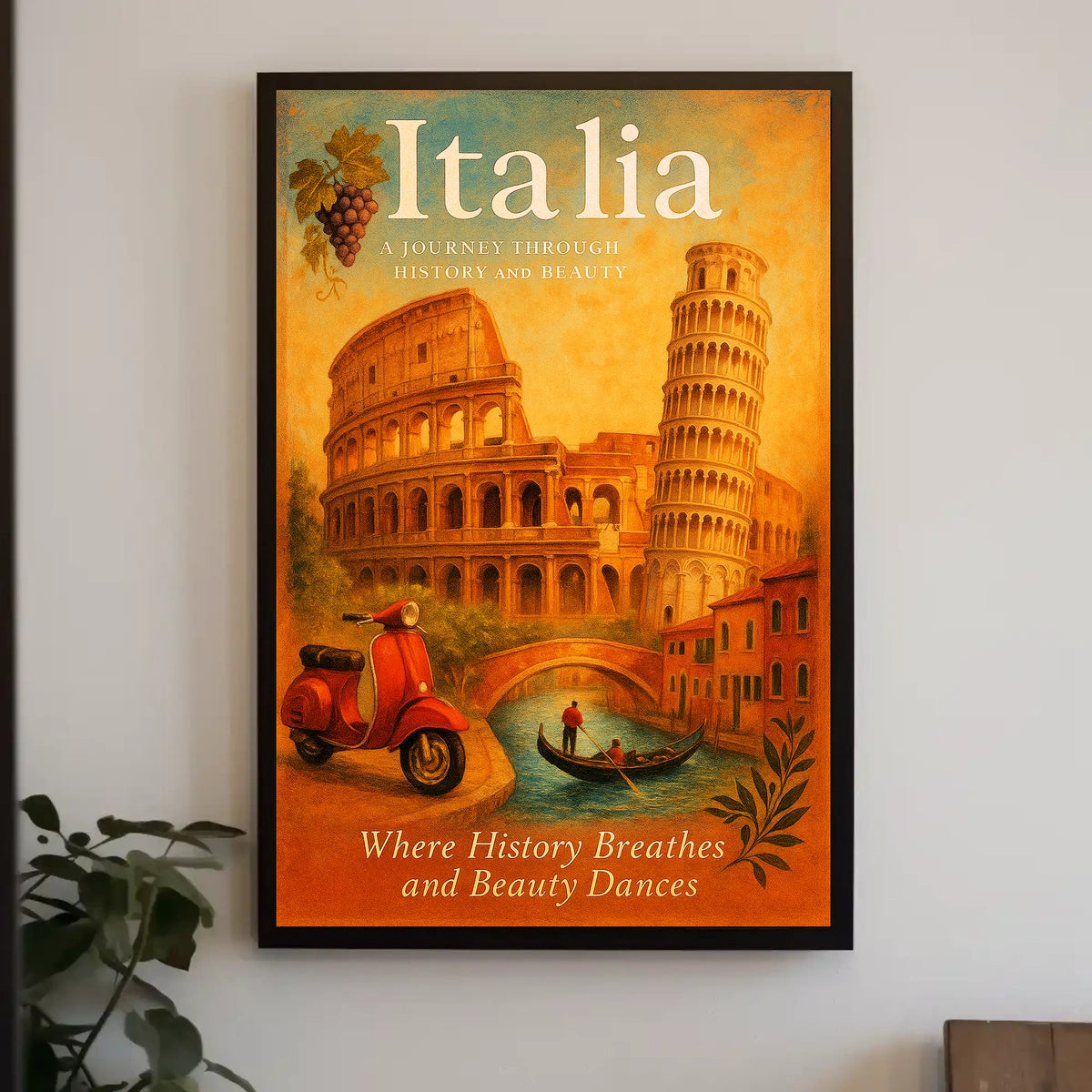 Italia A Journey Through History and Beauty Poster