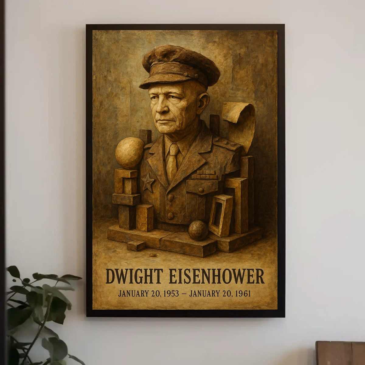 Eisenhower Vintage Presidential Era Historical or Presidential Poster