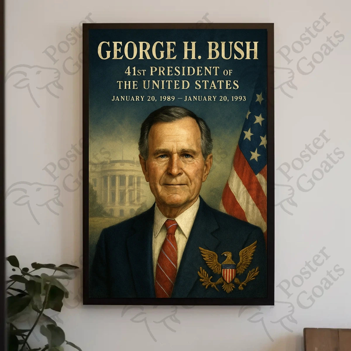 George H. Bush Presidential Vintage Poster