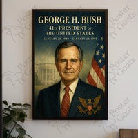 George H. Bush Presidential Vintage Poster