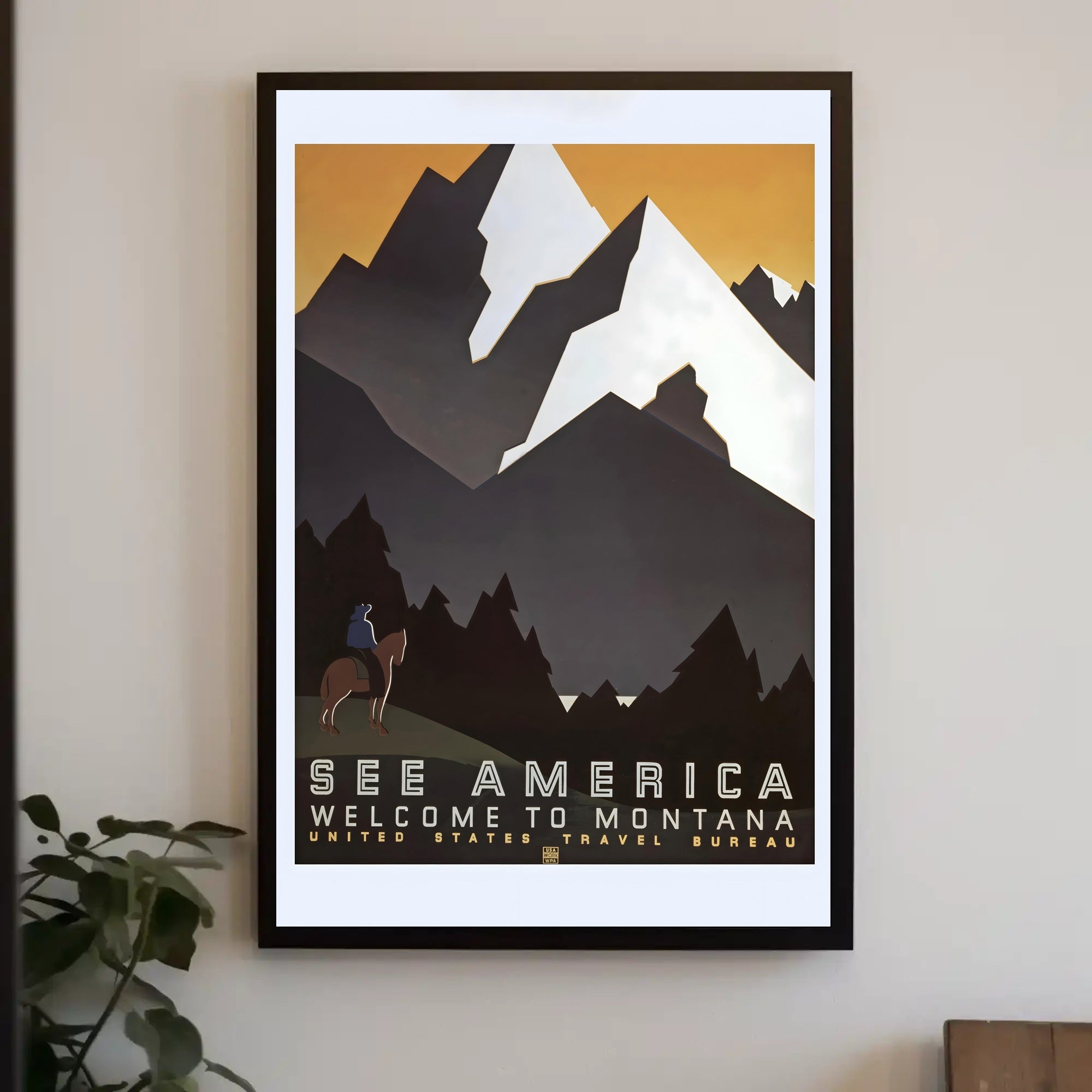 Montana Scenic Vista Vintage Travel Advertisement Travel Poster