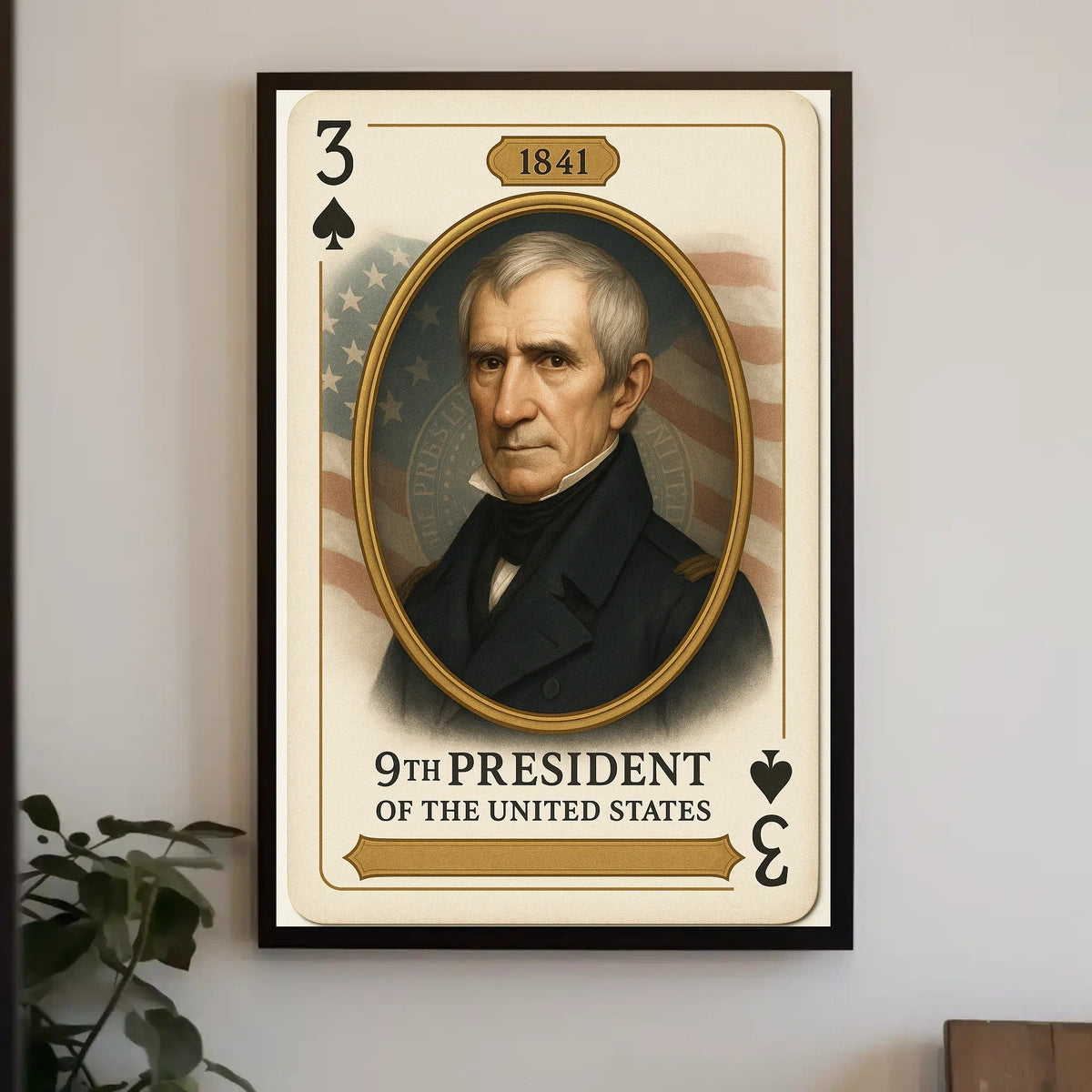 William Henry Harrison Ninth President Portrait Poster