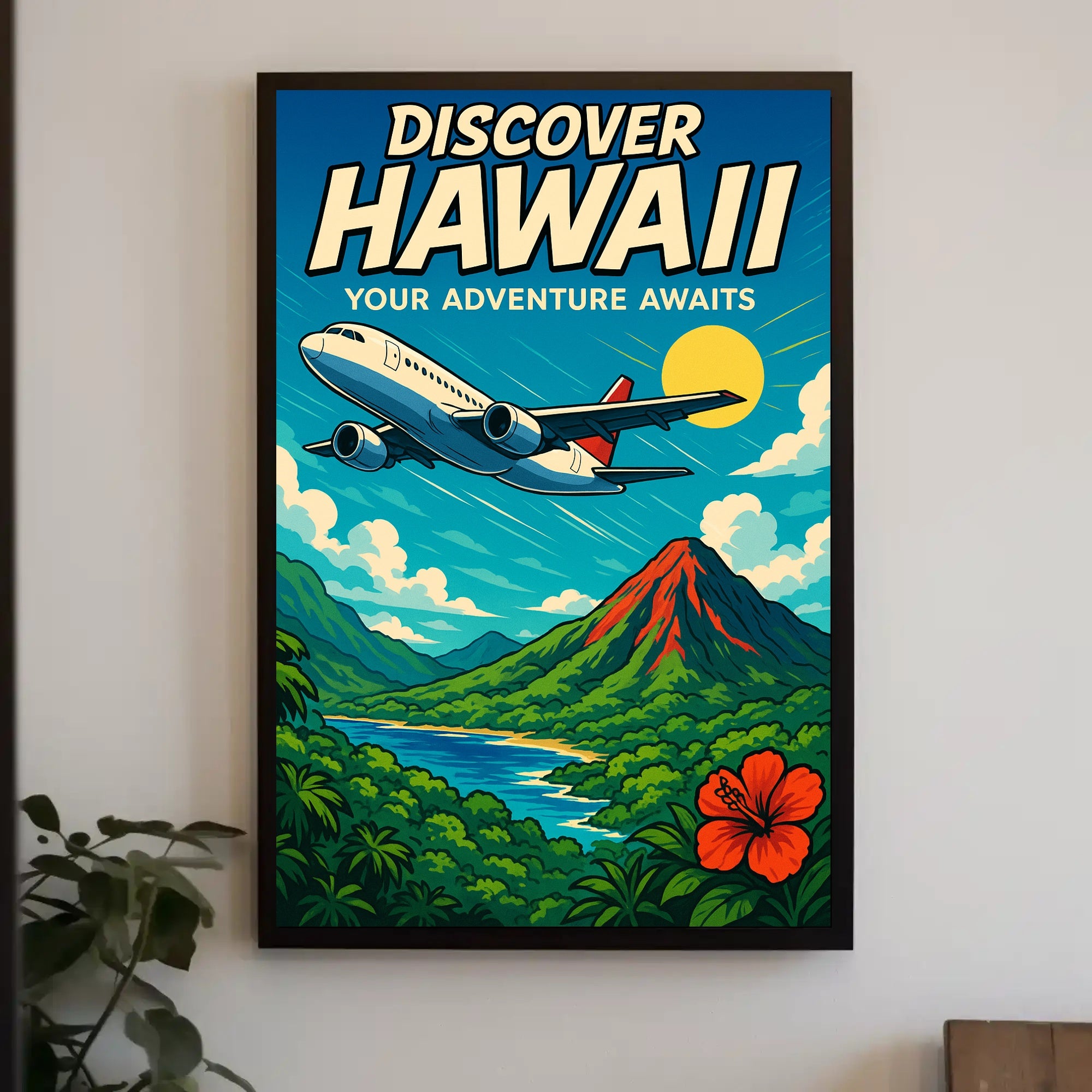 Discover Hawaii Travel Poster Art Print PosterGoat