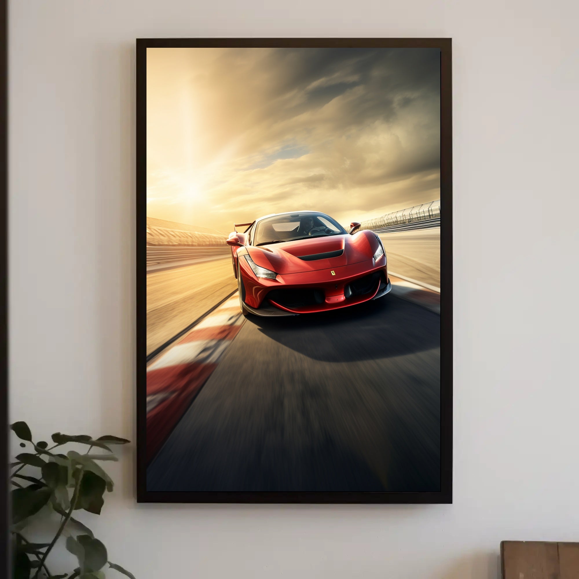 Speed and Elegance on Track Poster PosterGoat