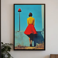 Red Lamp Poster Retro Wall Art Print Home Decor