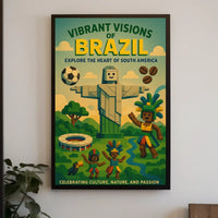 Vibrant Visions of Brazil Poster