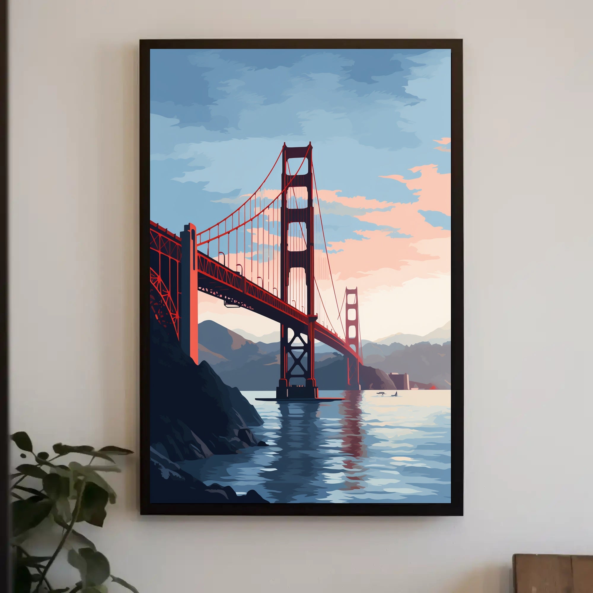 Golden Gate Bridge At Sunset Poster