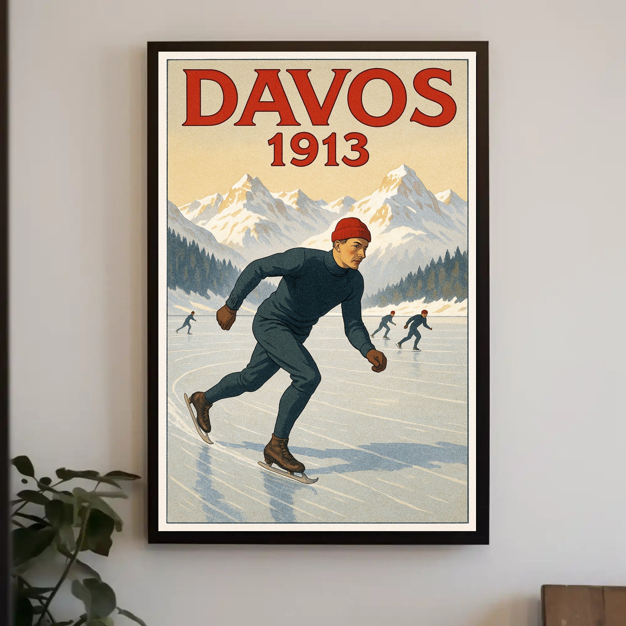 Davos 1913 Winter Sports Poster PosterGoat