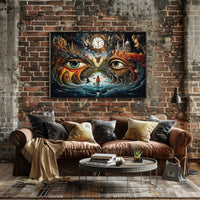 Explorative Imagination Surrealistic Urban Cityscape Artistic Poster