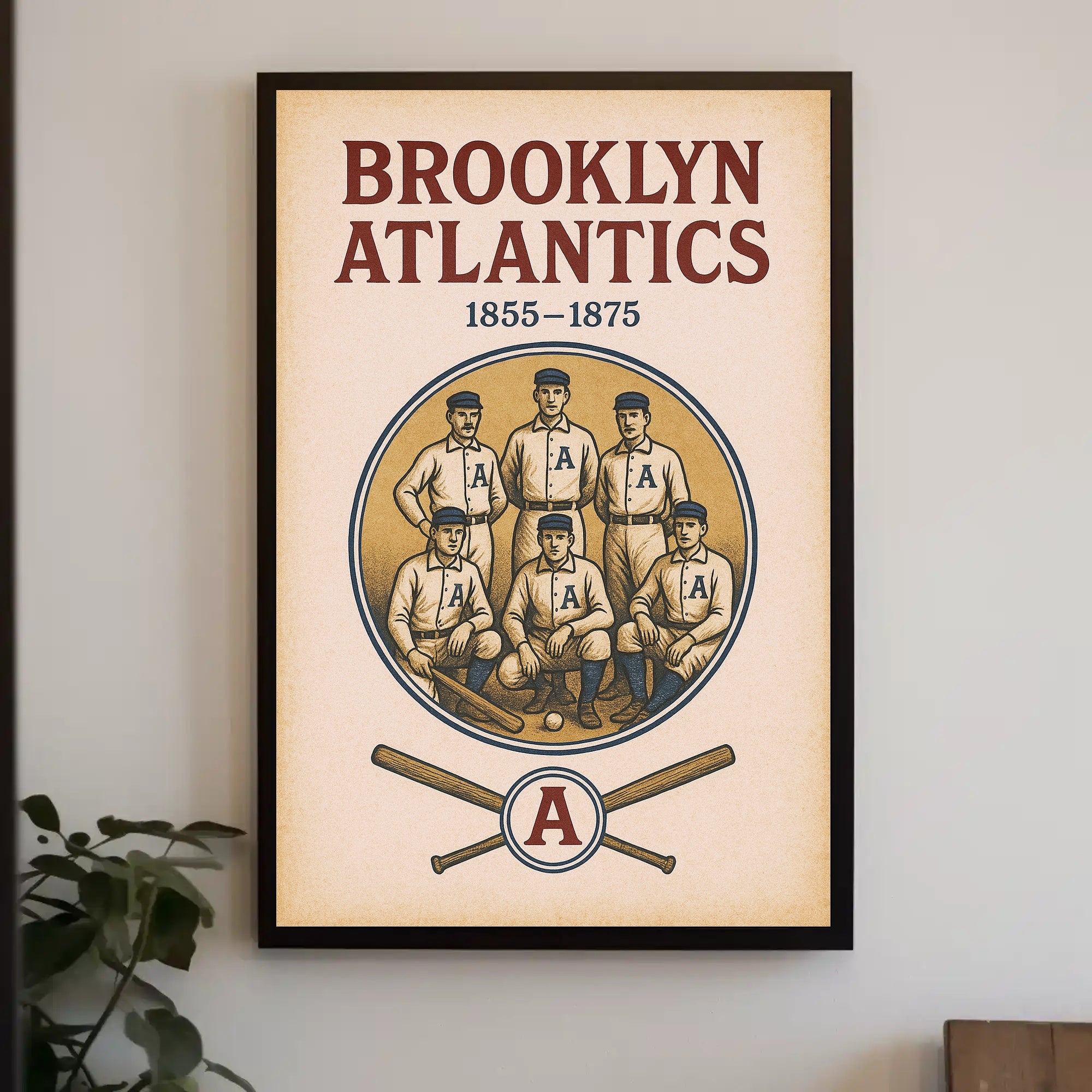 Brooklyn Atlantics Baseball Team Poster PosterGoat