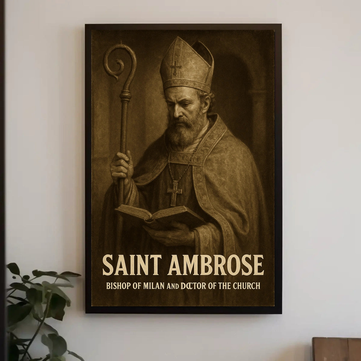 Saint Ambrose Bishop Of Milan Poster