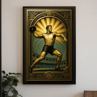 Art Deco Athlete Poster