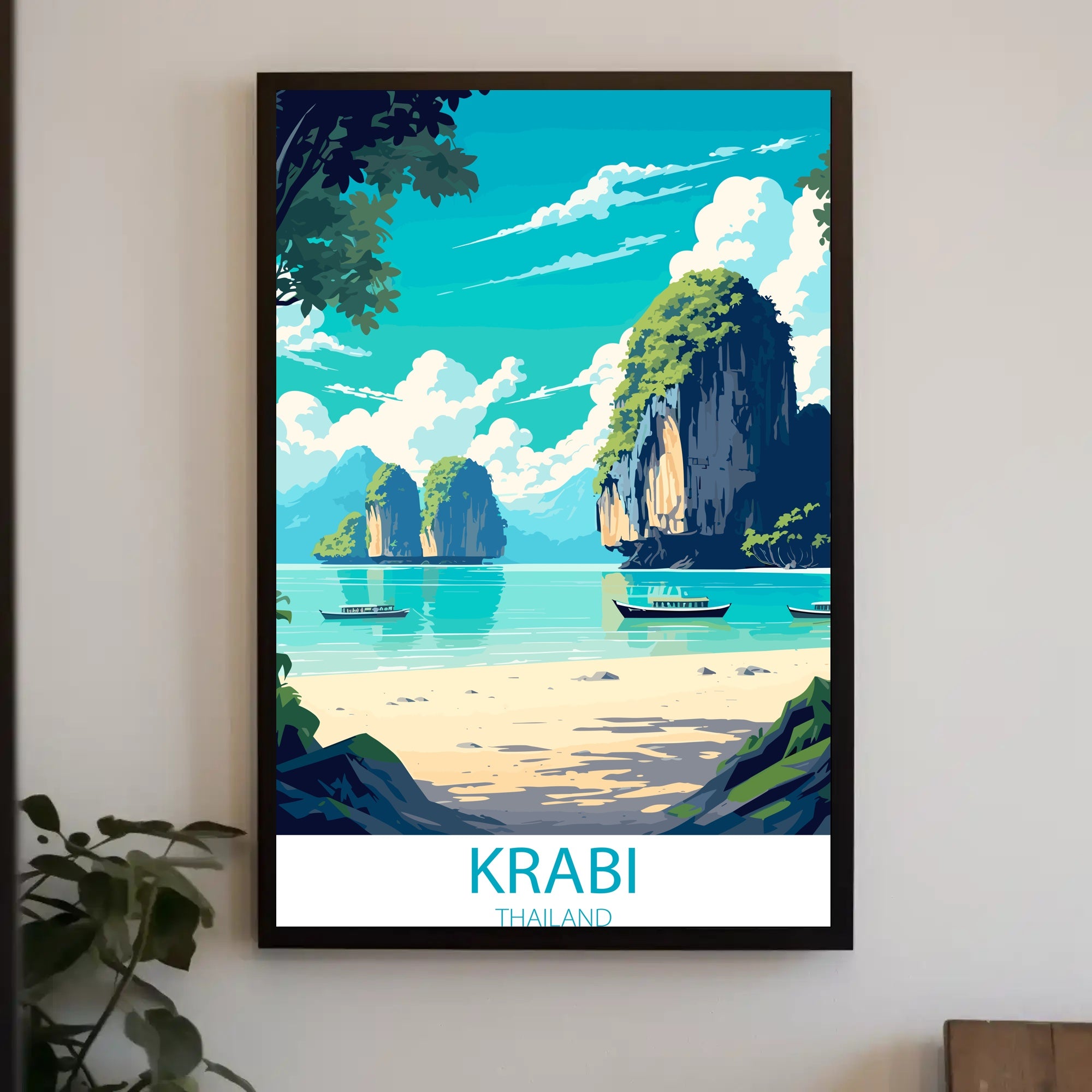 Krabi Tropical Paradise Travel Poster