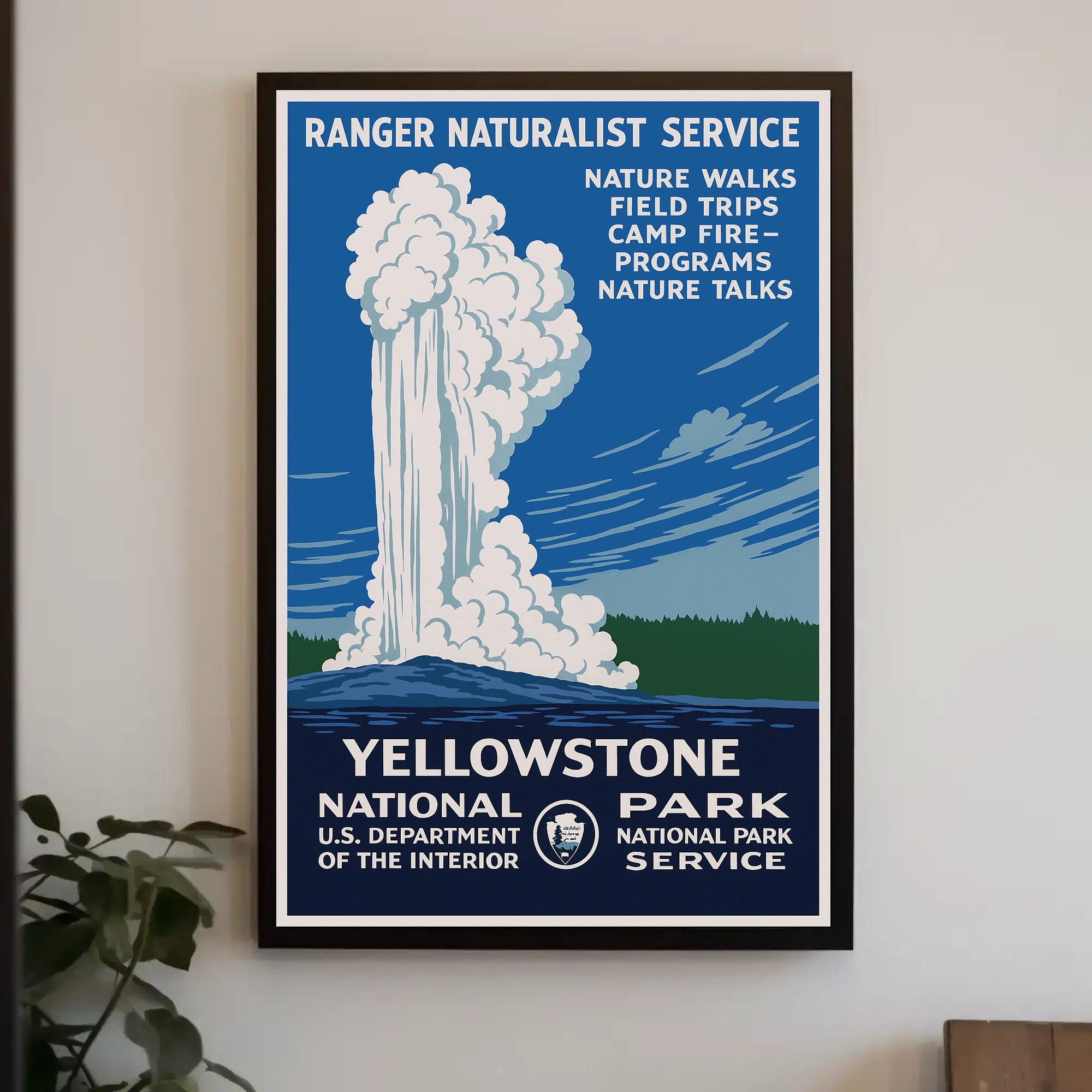 Yellowstone National Park Ranger Naturalist Service Poster PosterGoat