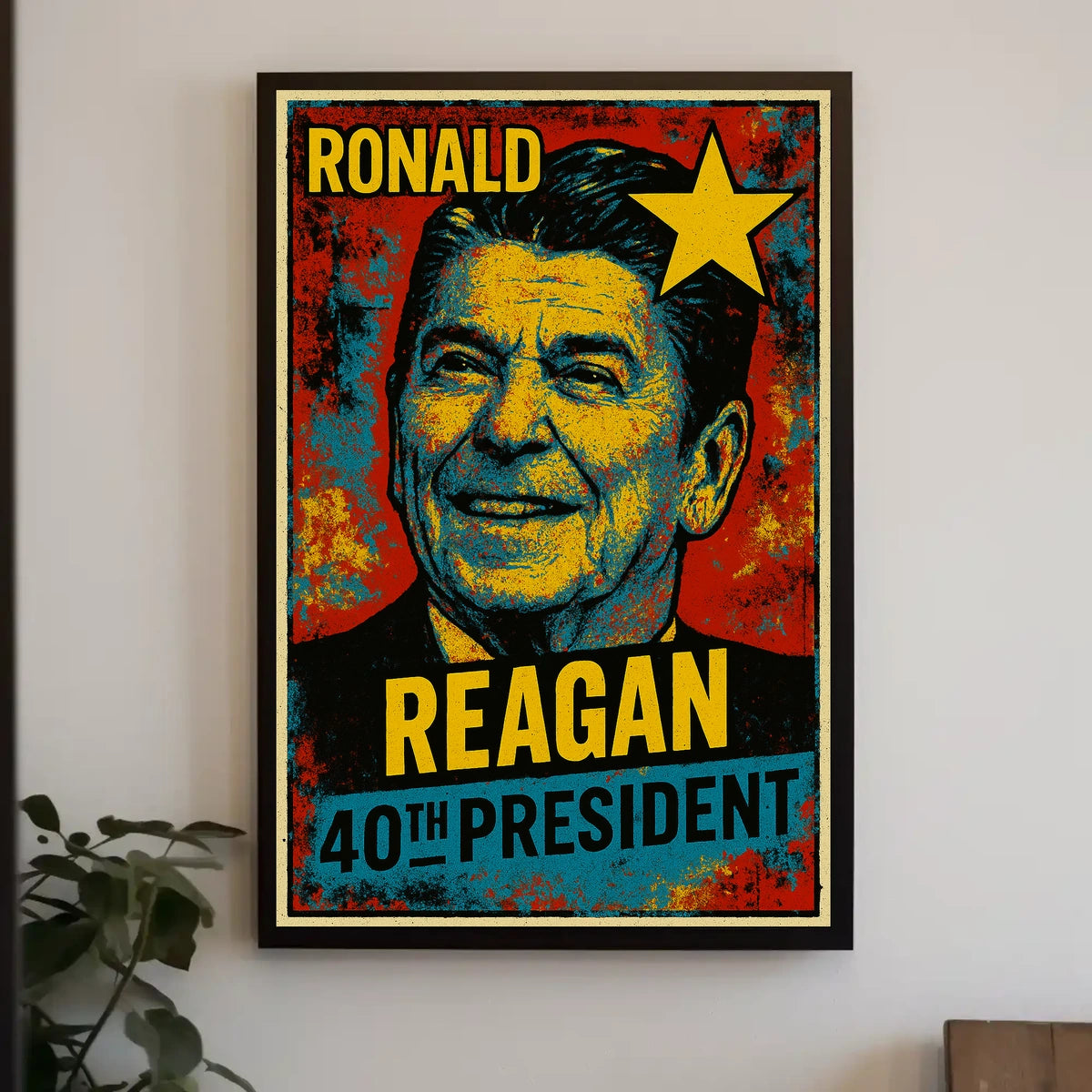 Ronald Reagan 40th President of the United States Graffiti Pop Art Poster