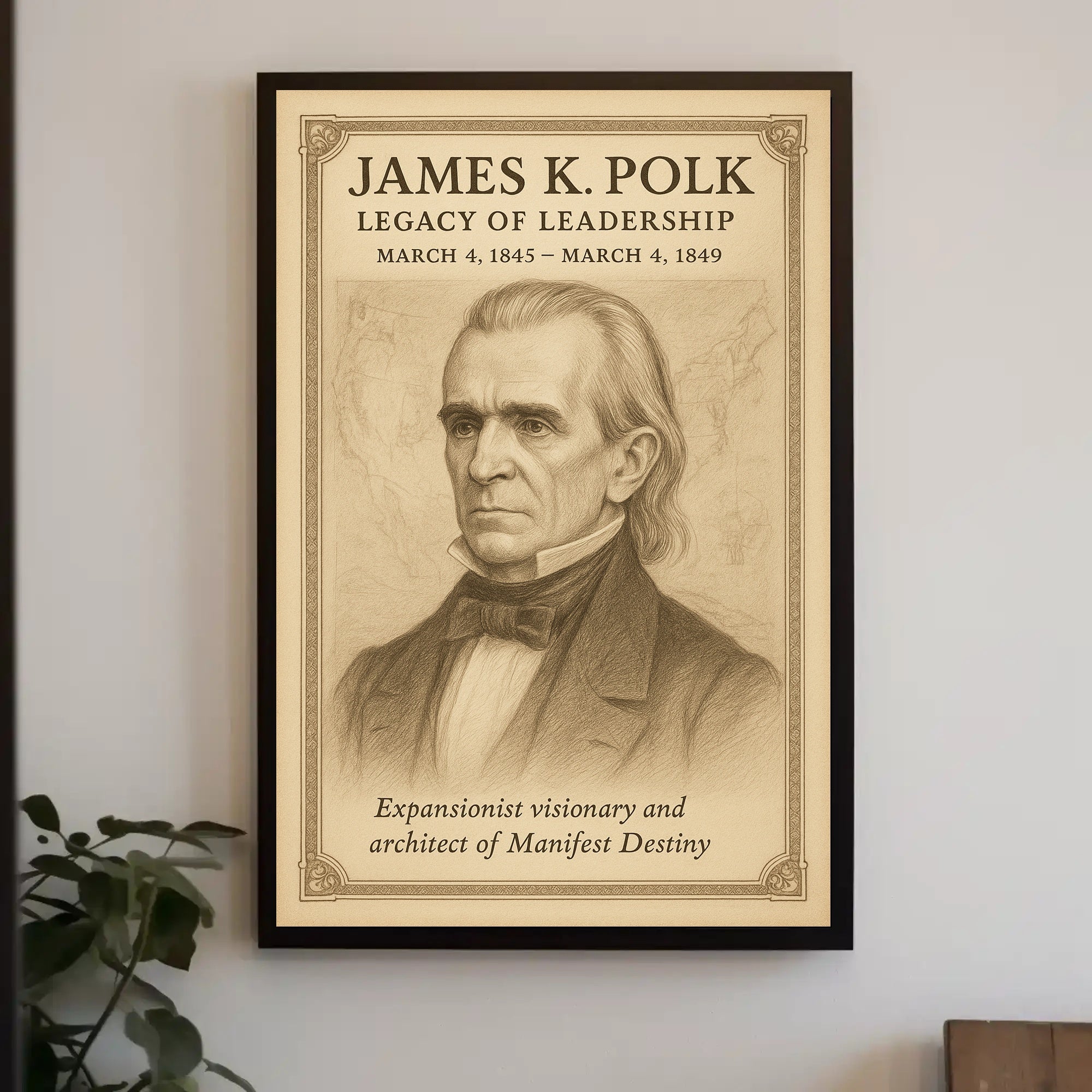 James K Polk Legacy of Leadership Poster Art Print PosterGoat