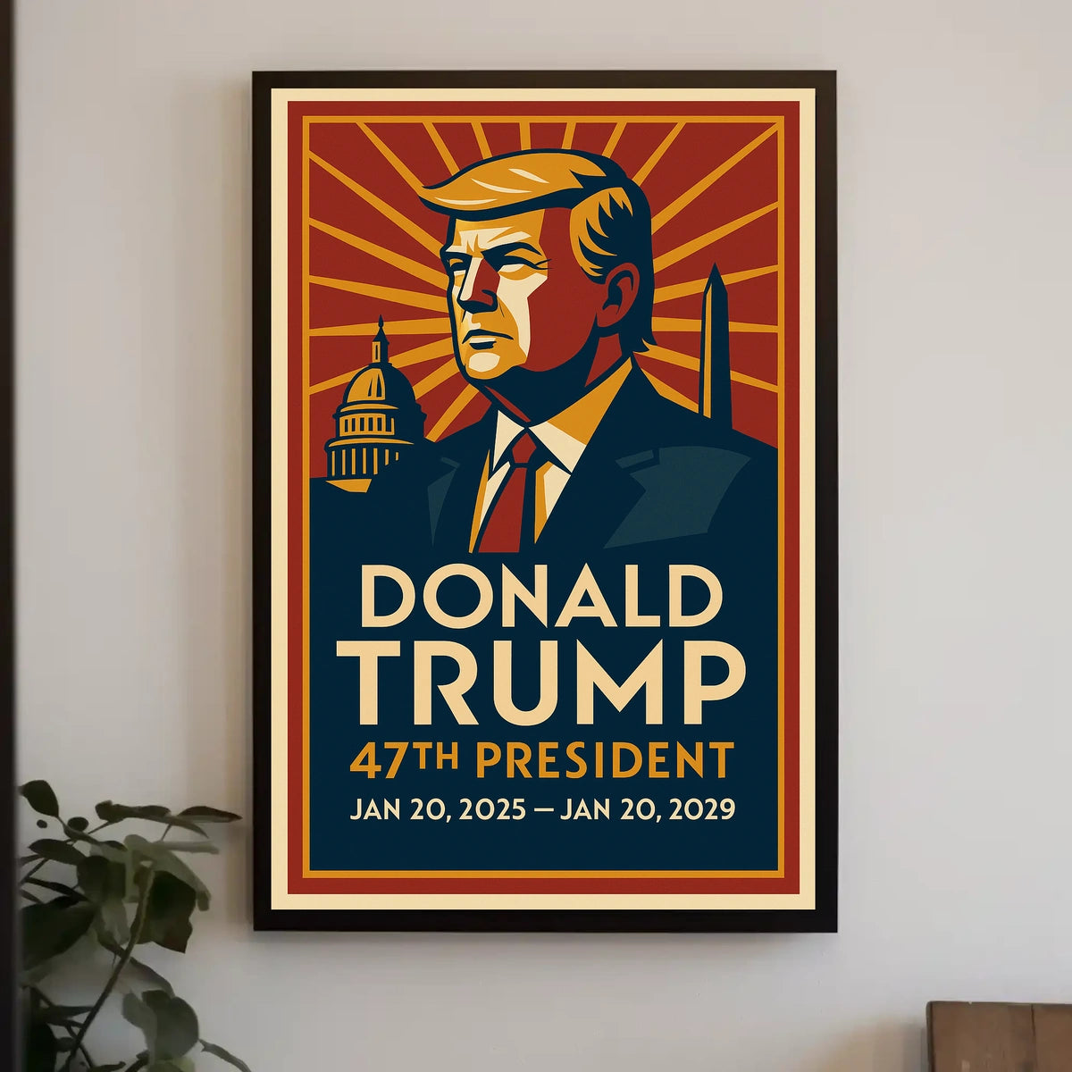 Patriotic Trump Bold Leadership Vintage Poster
