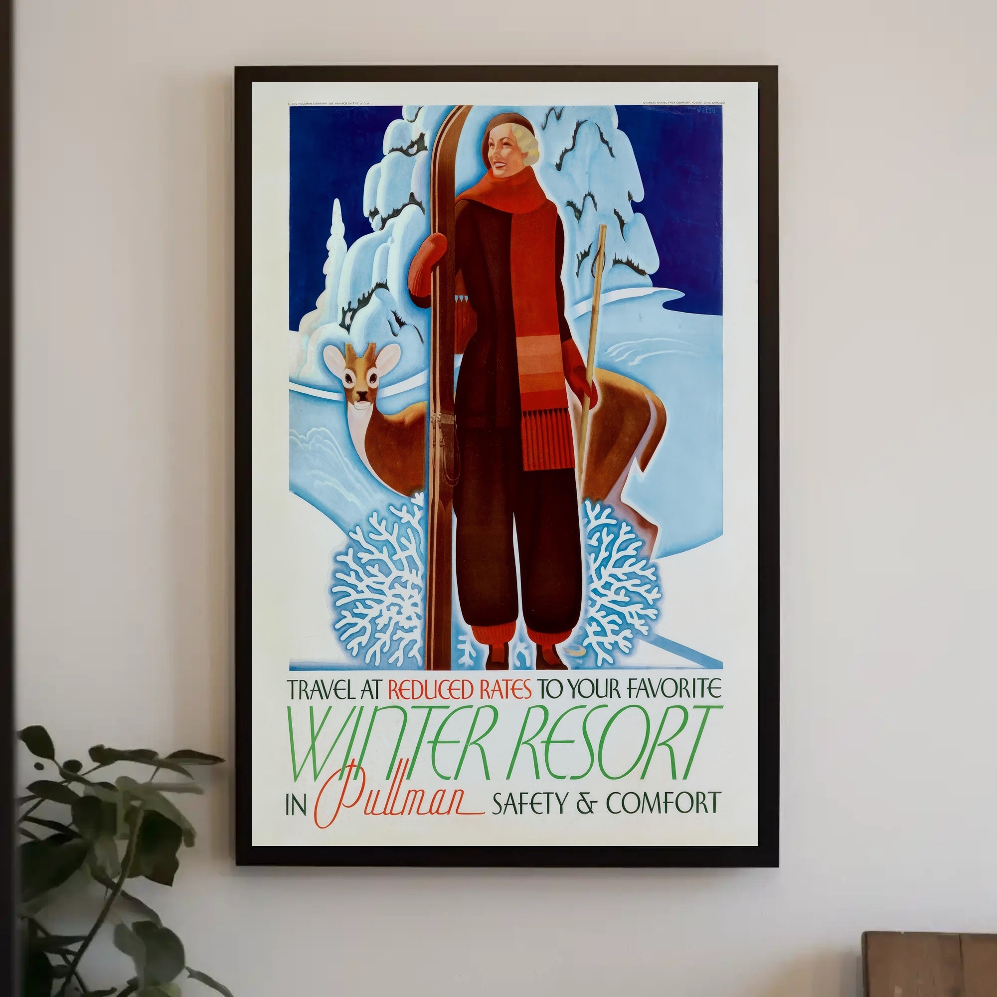 Winter Resort Travel Adventure in Vintage Travel Poster PosterGoat