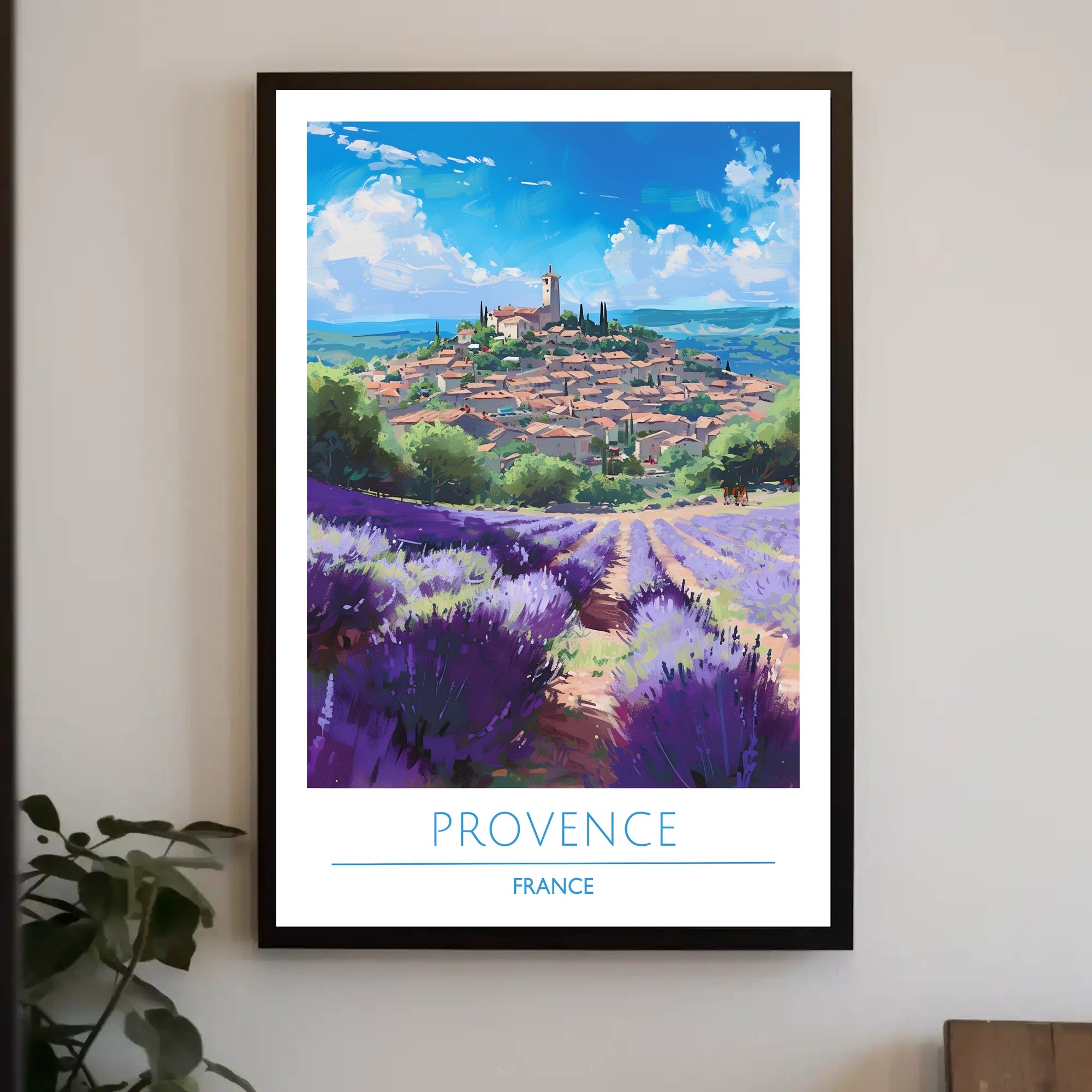 Picturesque Lavender Fields in Provence Travel Poster