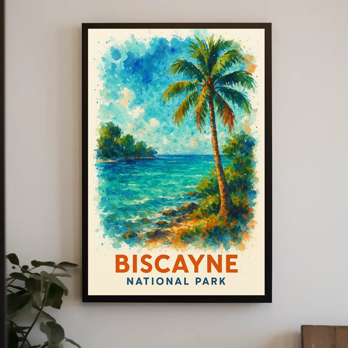 Biscayne National Park Tropical Paradise Watercolor Poster