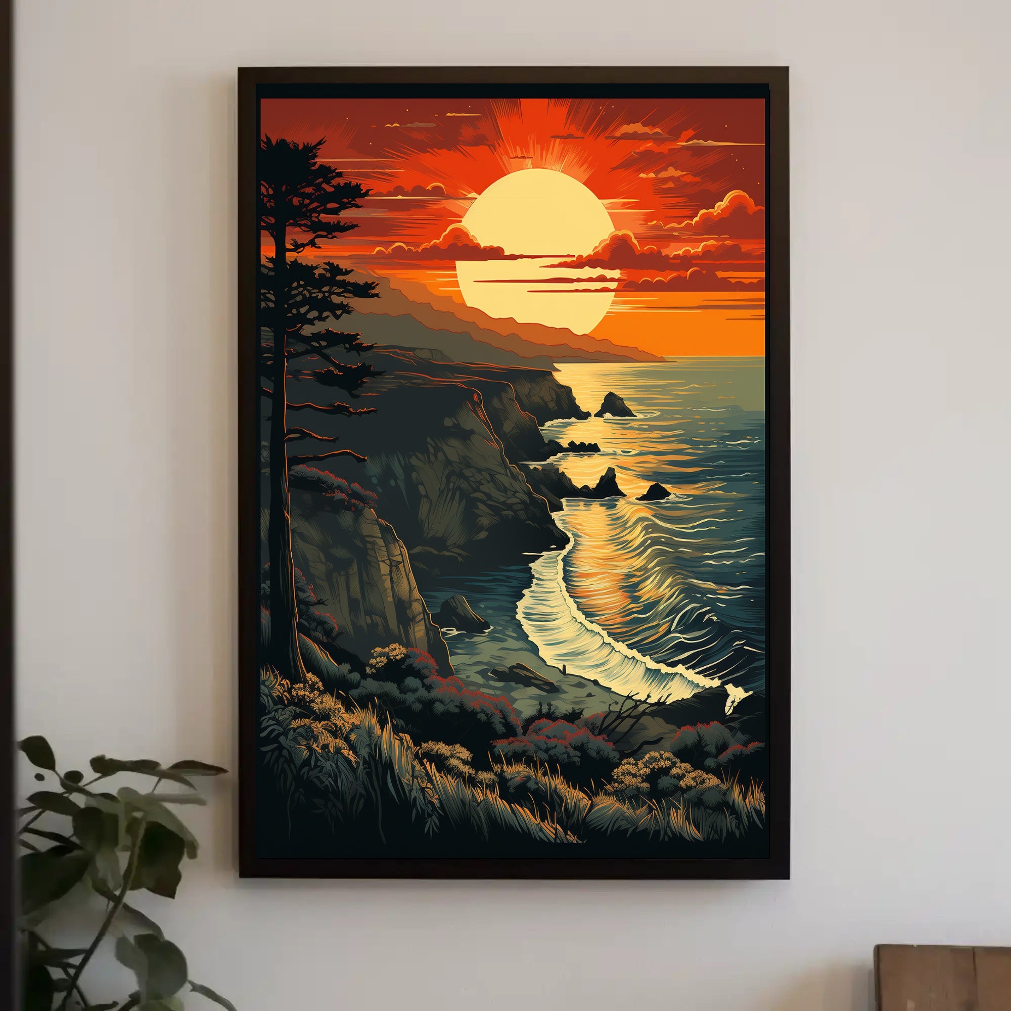 Coastal Sunset Serenity Poster