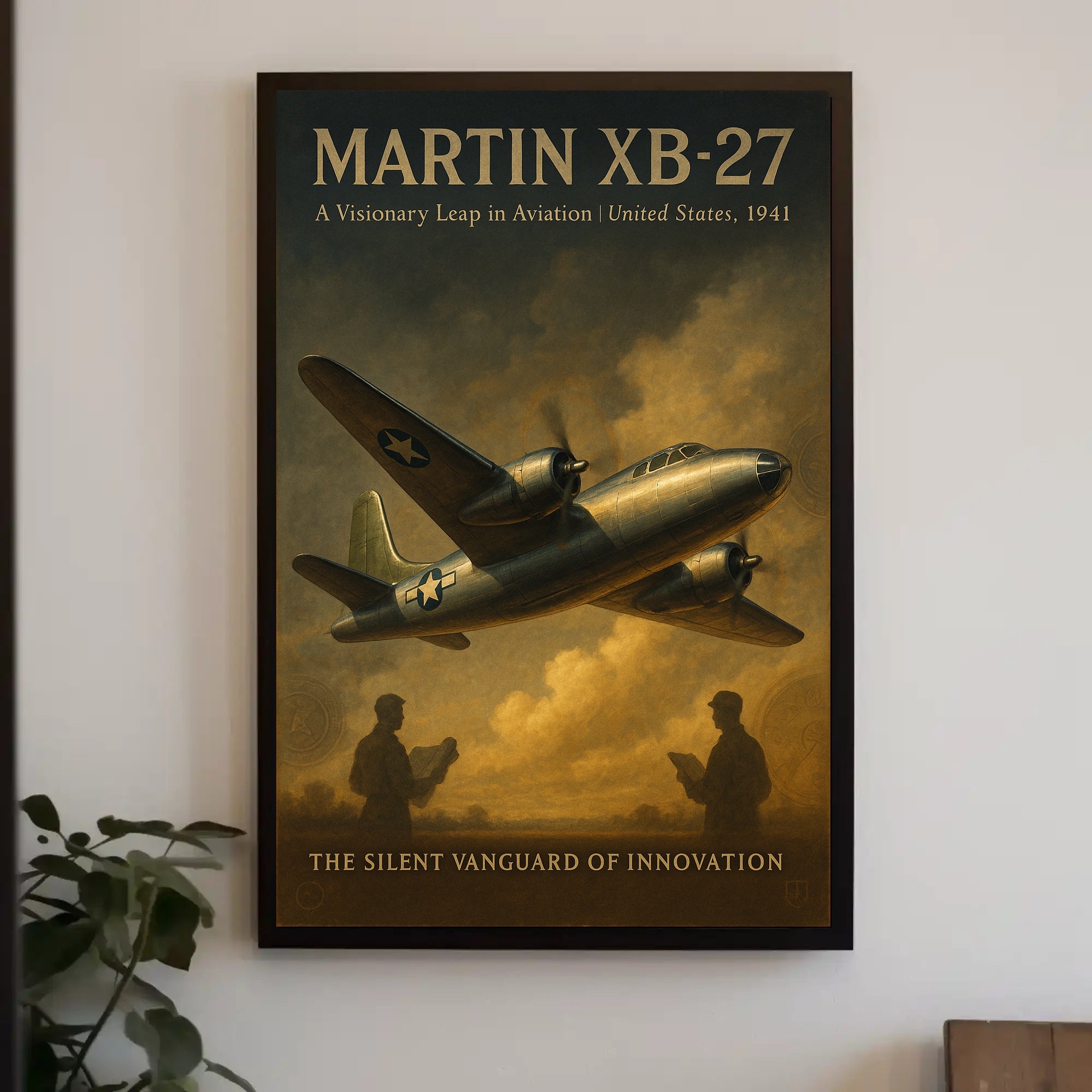 Martin XB 27 Aviation Poster Vintage Aircraft Print