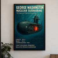 George Washington Nuclear Submarine Poster PosterGoat
