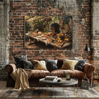 Mediterranean Feast: Rustic Celebration Art Poster