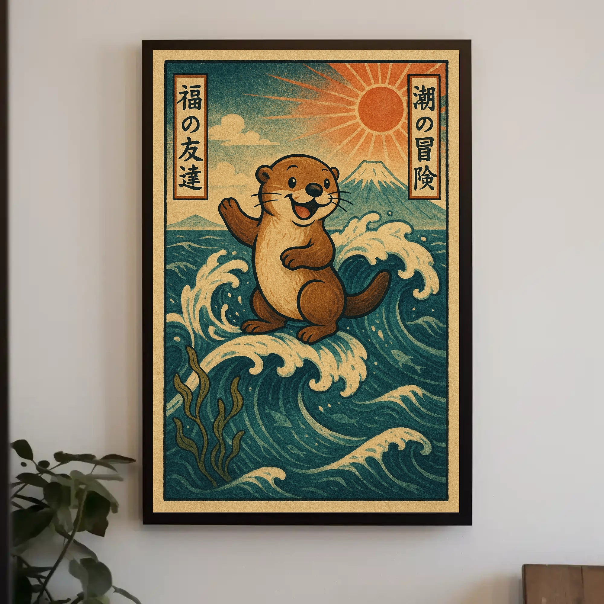 Otters Ocean Adventure Poster PosterGoat