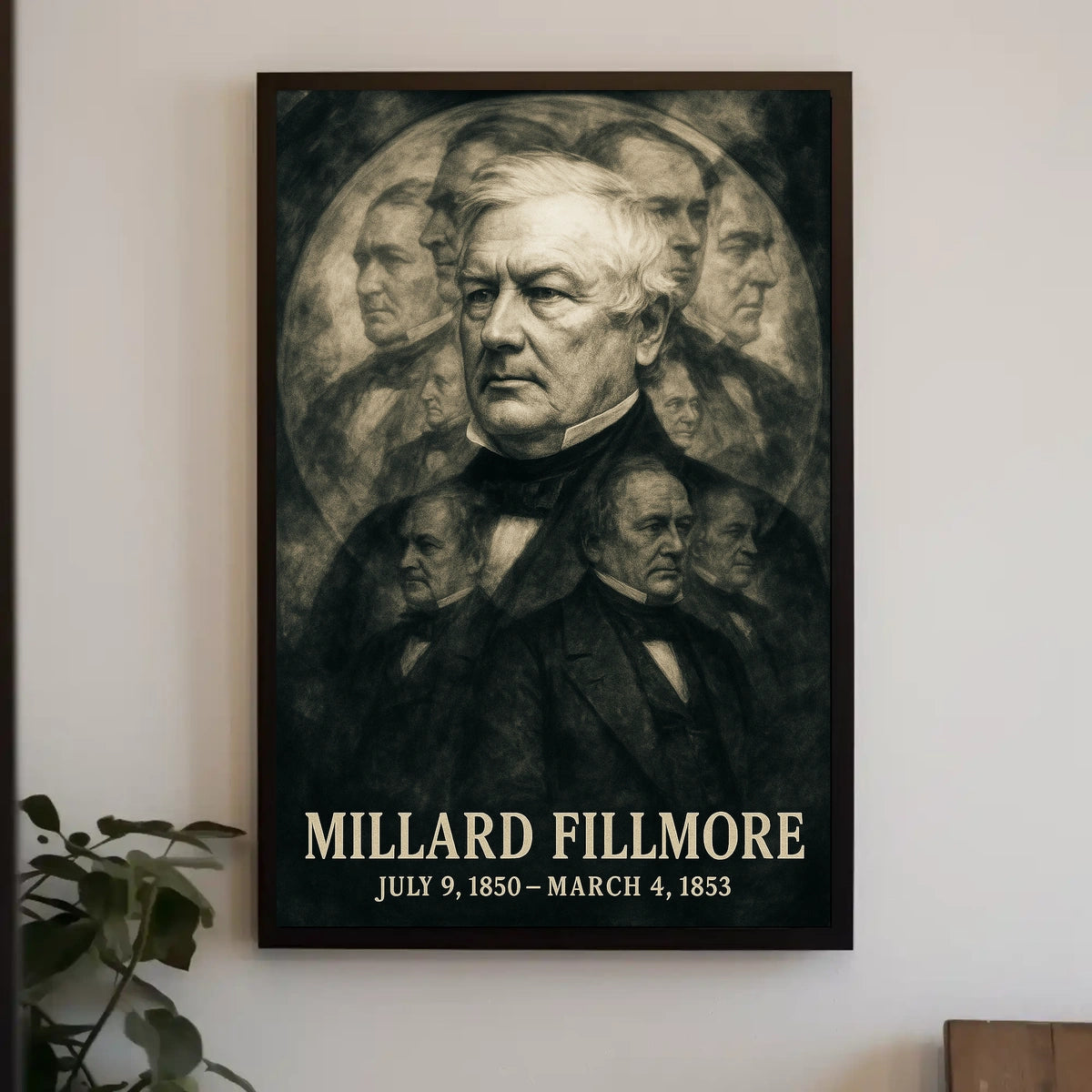 Millard Fillmore 13th President of the United States Double Exposure Poster