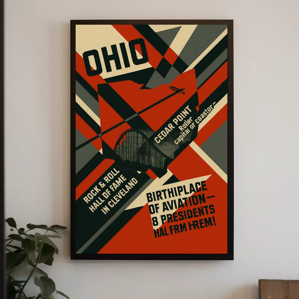 Ohio Birthplace of Aviation and Presidents Poster