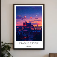 Prague Castle Twilight Enchantment Travel Poster