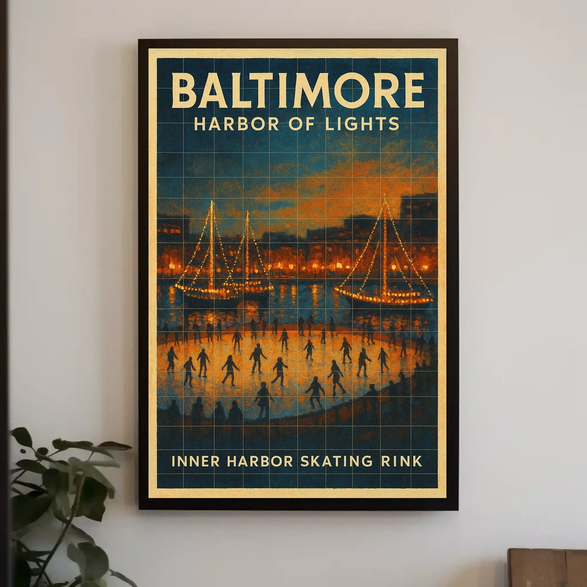 Baltimore Harbor Of Lights Poster