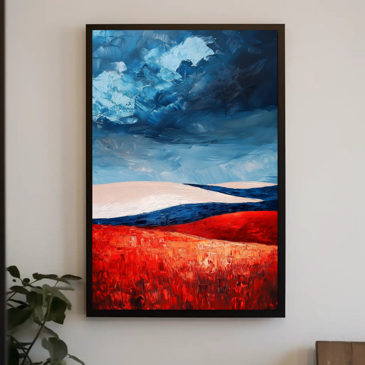 Bold Landscape In American Flag Colors Abstract Poster