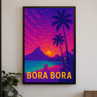 Bora Bora Tropical Paradise Escape Travel Poster PosterGoat