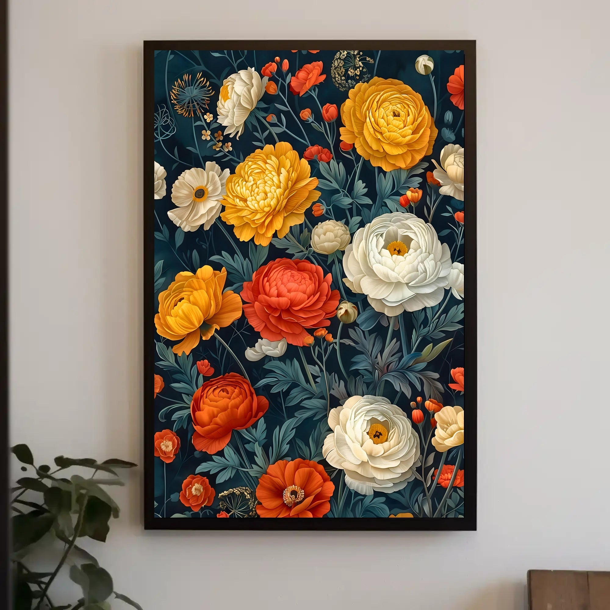 Vibrant Floral Symphony Wall Art Print