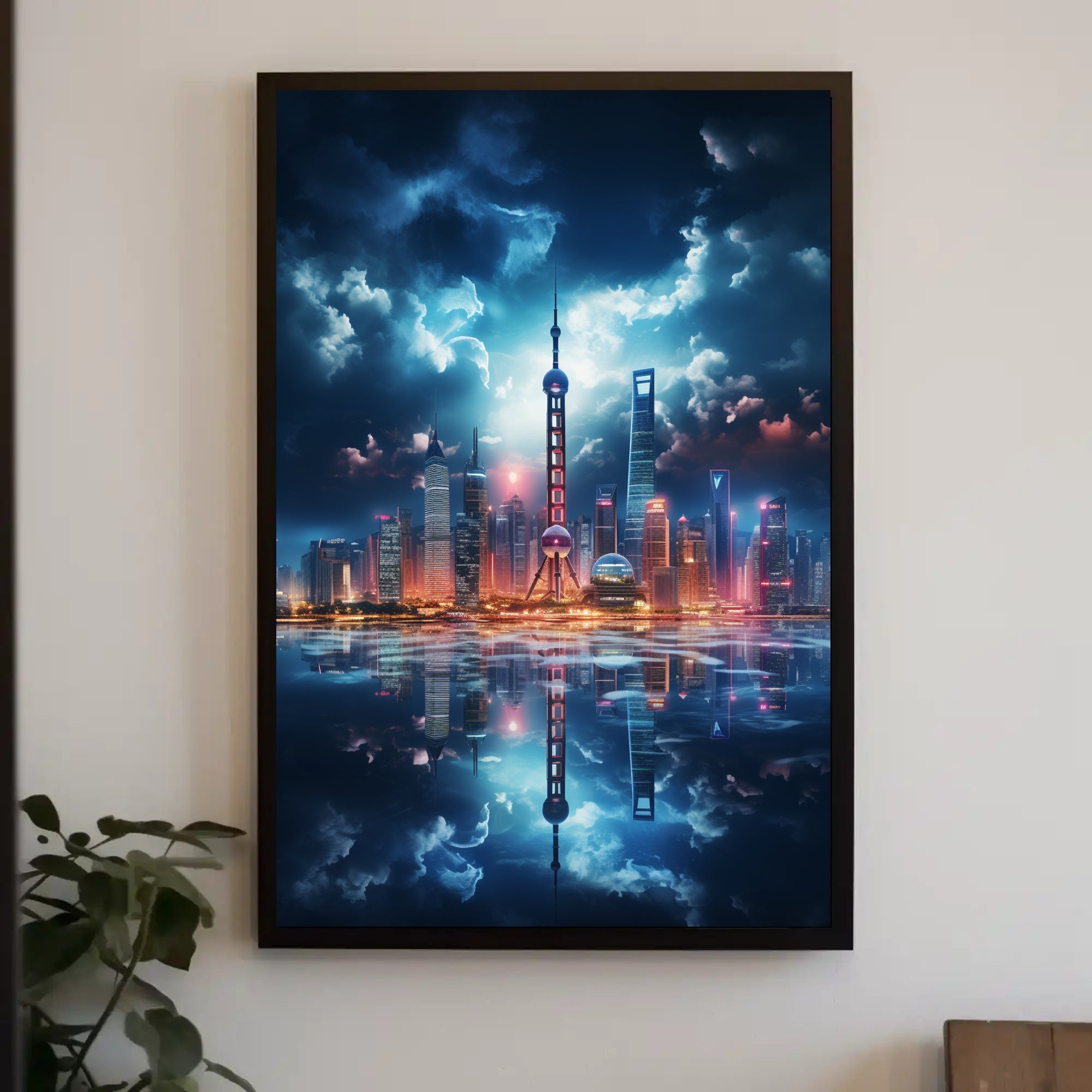 Reflections Of A Modern Skyline Modern Poster