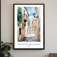 Charming Streets of Palma de Mallorca Poster PosterGoat