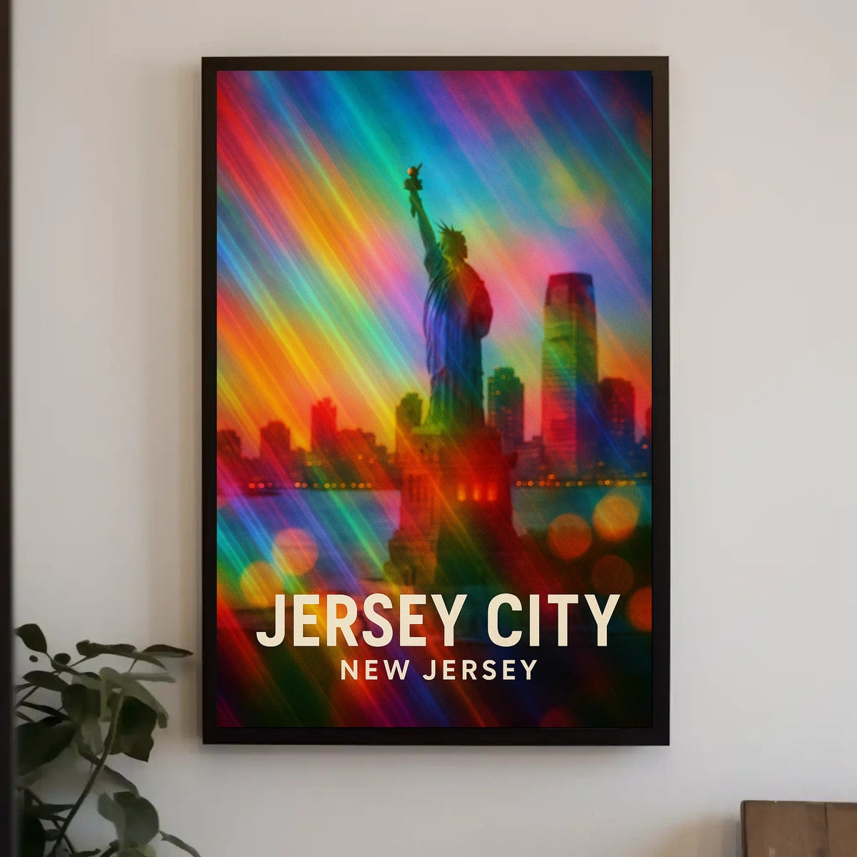 Jersey City Harbor Skyline Urban Realism Collector Poster