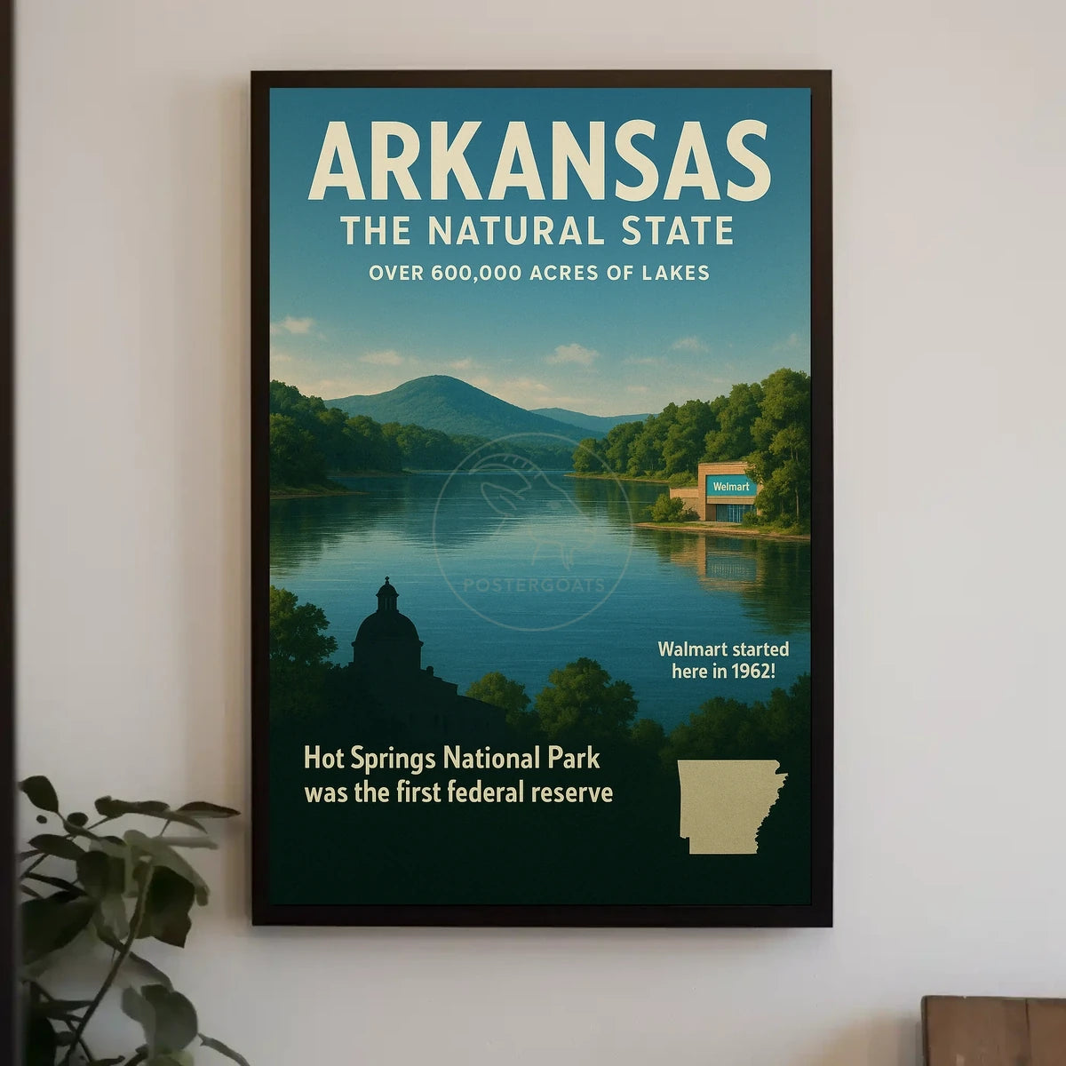 Arkansas Natural Beauty Vintage Cultural Heritage Poster