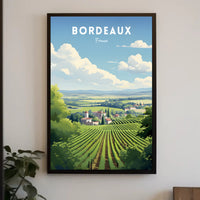 Scenic Bordeaux Vineyards Poster