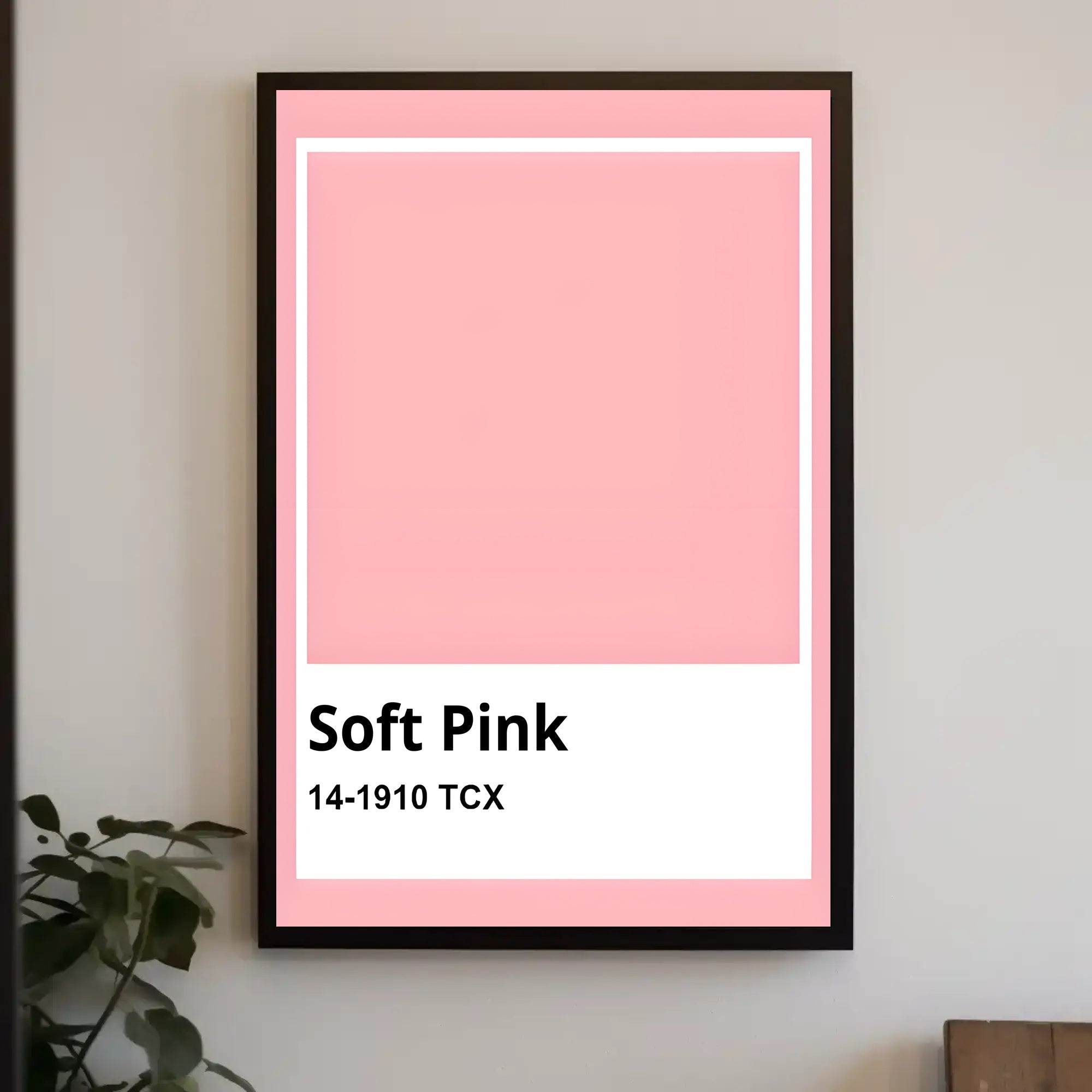 Soft Pink Minimalistic Design Abstract or Artistic Poster PosterGoat