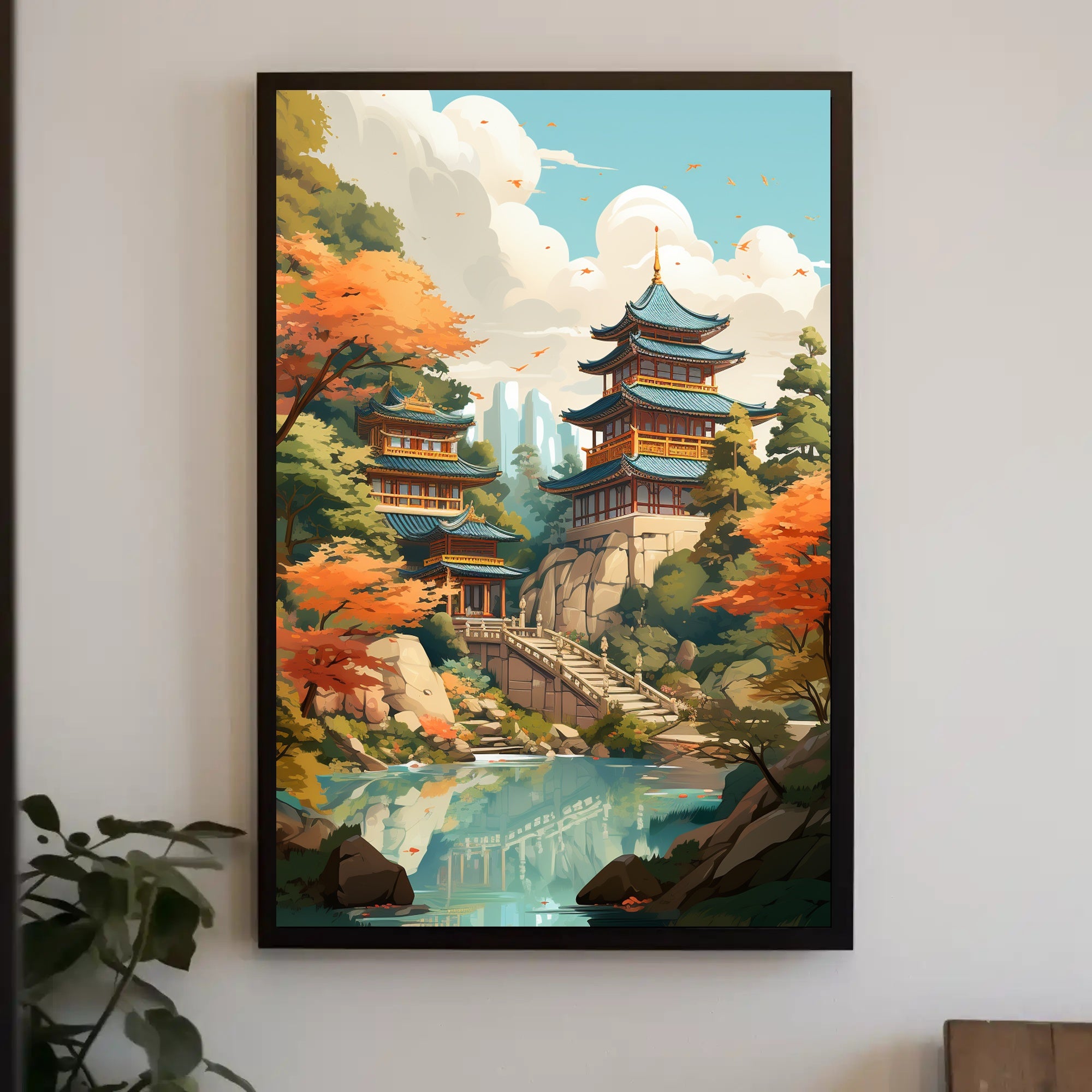 Tranquil Pagoda Retreat Poster