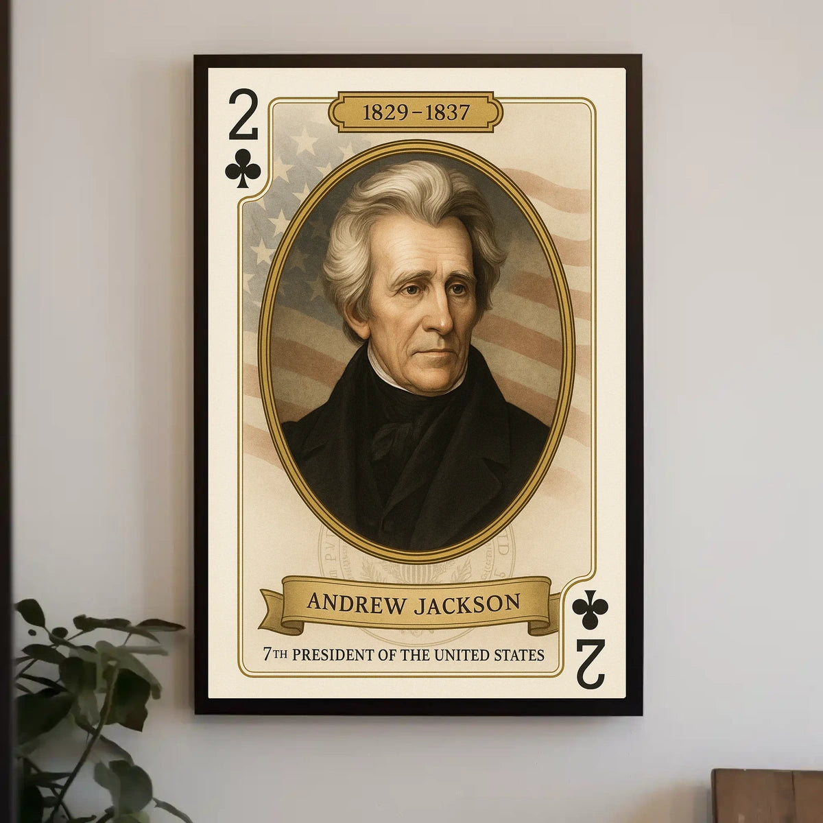 Andrew Jackson 7th President Figure Wall Art Poster